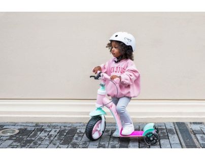 MoMi Elios Odrážadlo a kolobežka 2 v 1 ružová