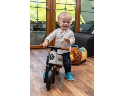 Odrážadlo Funny Wheels Rider Ride-On levíček 50 cm plyšový modrý