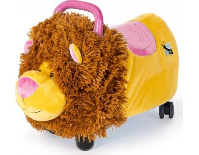 Odrážadlo Funny Wheels Rider Ride-On levíček 50 cm plyšový ružový