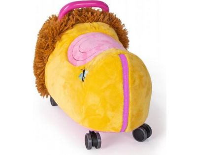 Odrážadlo Funny Wheels Rider Ride-On levíček 50 cm plyšový ružový
