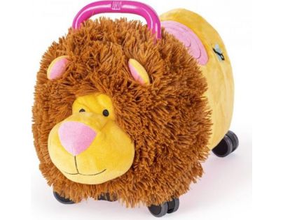 Odrážadlo Funny Wheels Rider Ride-On levíček 50 cm plyšový ružový
