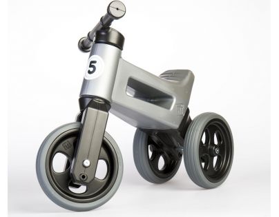 Odrážadlo šedá Funny Wheels 2 v 1