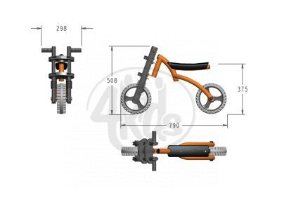 Odrážedlo Y-BIKE EXTREME - oranžová