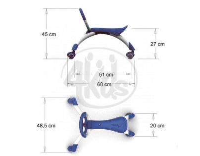 Odstrkovadlo Ybike PEWI - modré