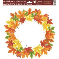 Okenné fólie 30 x 30 cm, jesenné vence farebné lístie