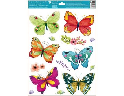 Anděl Okenná fólia Farebné motýle 42 x 30 cm obrázok 3