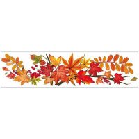 Anděl Okenná fólia Pruh s jesenným lístím 59 x 15 cm č. 3