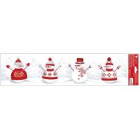 Okenné fólie pruh Snehuliaci 64 x 15 cm 4