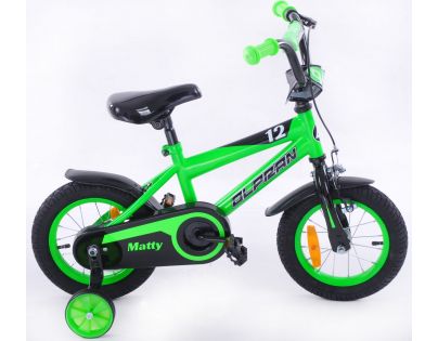 Olpran Detské kolo Matty 12 zelenočierne