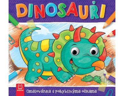 Omaľovánka s pohyblivými očkami – Dinosaury