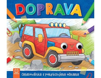 Omaľovánka s pohyblivými očkami – Doprava