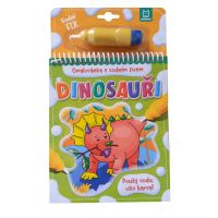 Omaľovánka s vodnou fixkou. Dinosaury