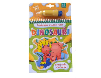 Omaľovánka s vodnou fixkou. Dinosaury