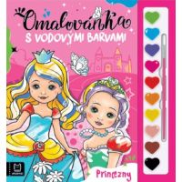 Omaľovánka s vodovými farbami. Princezné