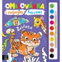 Omaľovánka s vodovými farbami. Zvieratá