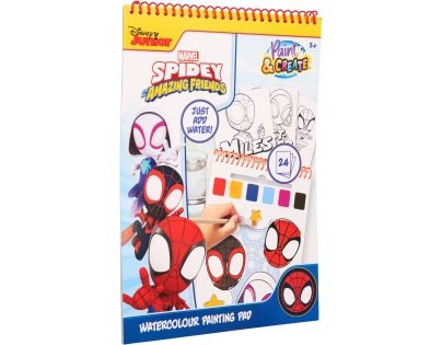 Omaľovánky s vodovkami Spidey
