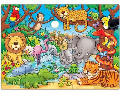 Orchard Toys Puzzle Kdo žije v džungli? 25 dílků