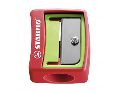 Strúhadlo STABILO woody 3 in 1 na extra silné pastelky červené