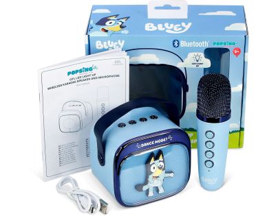 OTL Technologies Bluey PopSing LED Karaoke Speaker with Mic