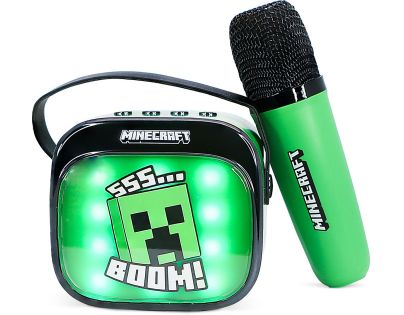 OTL Technologies Minecraft PopSing LED Karaoke Speaker with Mic