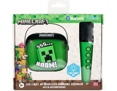 OTL Technologies Minecraft PopSing LED Karaoke Speaker with Mic