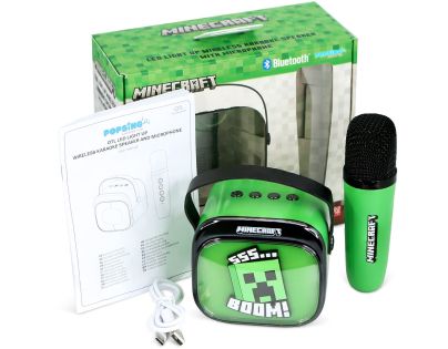 OTL Technologies Minecraft PopSing LED Karaoke Speaker with Mic