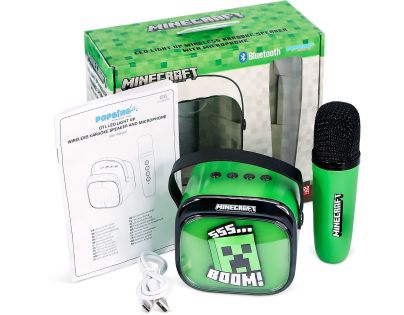 OTL Technologies Minecraft PopSing LED Karaoke Speaker with Mic