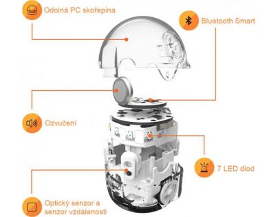 Ozobot EVO programovateľný robot - biely