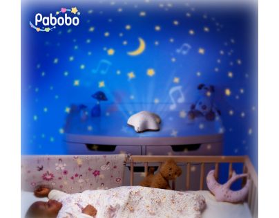 Pabobo Musical Star Projector micro USB Beige Hippo