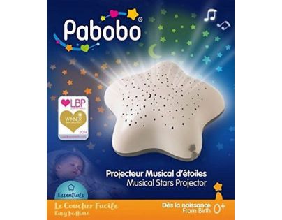 Pabobo Musical Star Projector micro USB Beige Hippo