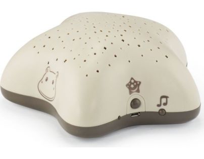 Pabobo Star Projector baterie Beige Hippo