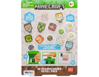 Paladone Minecraft 3D súprava na výrobu samolepiek - náhradný set