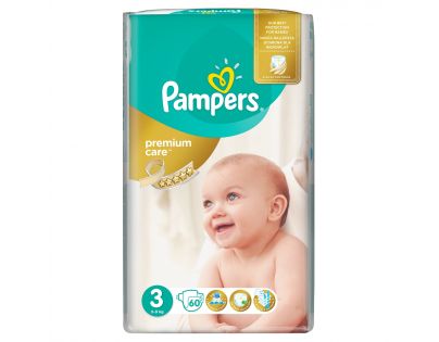 Pampers Premium care 3 midi 4-7kg 60ks