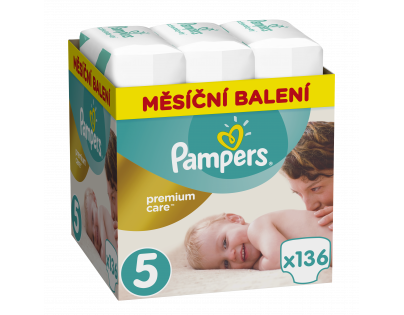 Pampers Premium Care 5 JUNIOR 136 ks 11-18 kg