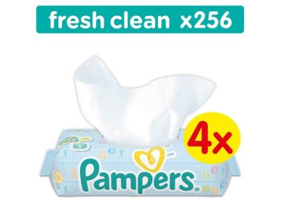 Pampers Ubrousky Baby Fresh Clean 4 x 64ks