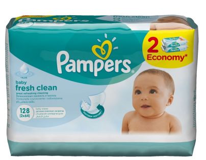 Pampers obrúsky Fresh Clean 2x64ks
