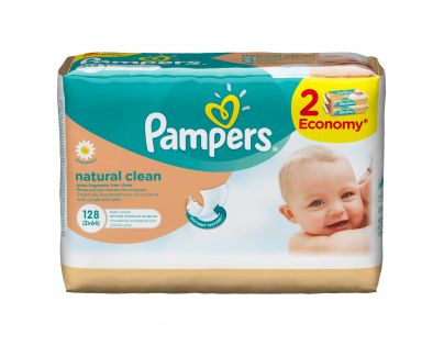Pampers obrúsky Natural Clean 2x64ks
