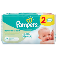 Pampers obrúsky Natural Clean 2x64ks 2