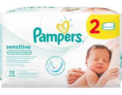 Pampers Ubrousky Sensitive 2x56ks