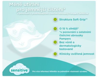 Pampers Ubrousky Sensitive 4 x 56ks