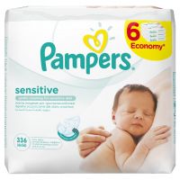 Pampers obrúsky Sensitive 6x56ks 2