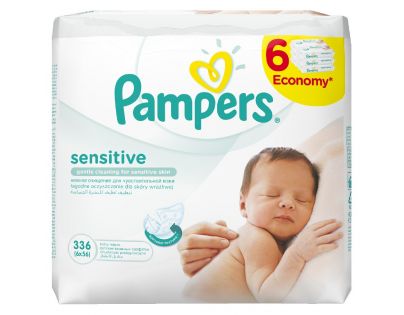 Pampers obrúsky Sensitive 6x56ks