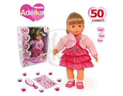 MaDe 74844 - Panenka Adélka, 40 cm, 50 funkcí