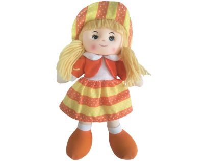 Handrová bábika 60 cm oranžové šaty