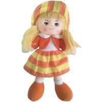 Handrová bábika 60 cm oranžové šaty