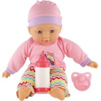 Teddies Bábika bábätko 30 cm s mäkkým telom, fľaštičkou a cumlíkom