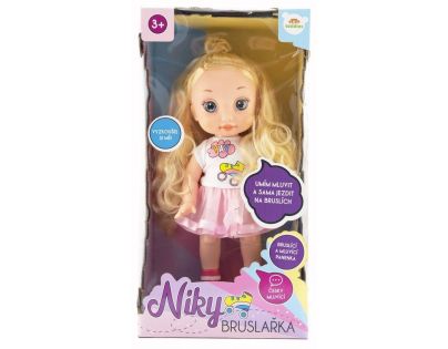 Bábika Niky korčuliarky česky hovoriaci 40 cm - Poškodený obal