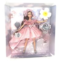 Bábika, ružové šaty 3 2