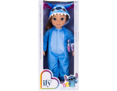 Bábika s dlhými vlasmi 45 cm v oblečení Stitch