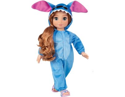 Bábika s dlhými vlasmi 45 cm v oblečení Stitch